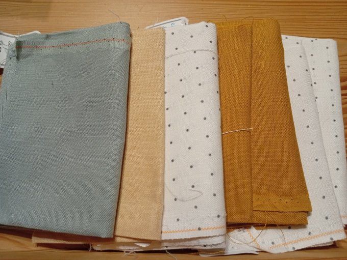 Lot toile de lin Edinburgh 14 fils