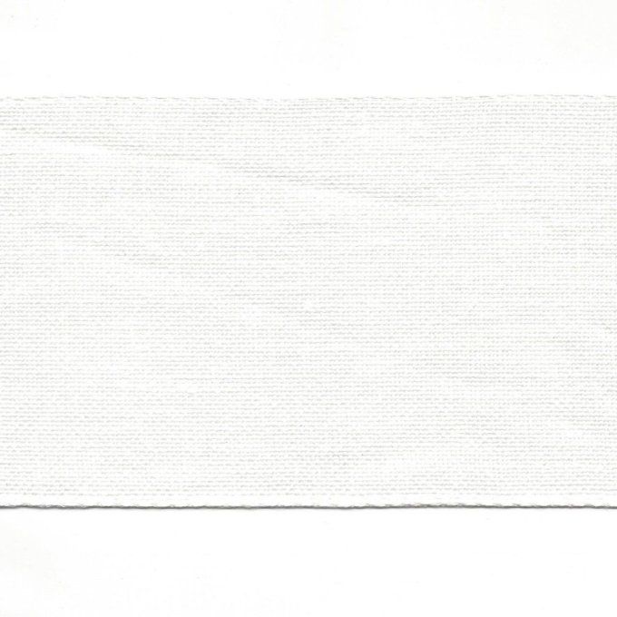 Bande lin 12,6 fils Blanc 12 cm Coupon 1 mètre