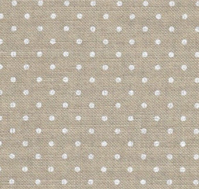 Belfast 12.6 fils Naturel Pois Blanc Réf 5379