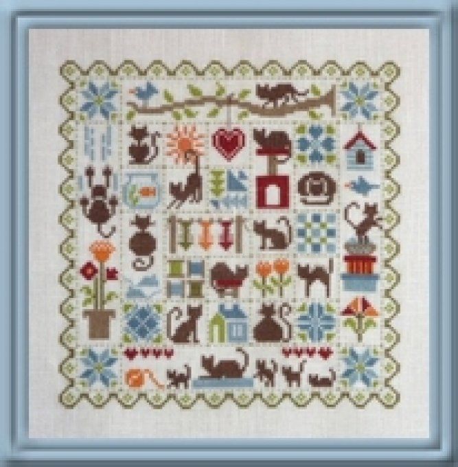 Jardin Privé Patchwork aux chats FT54