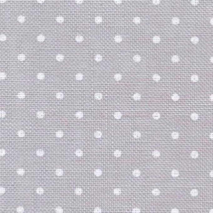 Belfast 12.6 filsGris Clair Pois Blanc Réf 7349