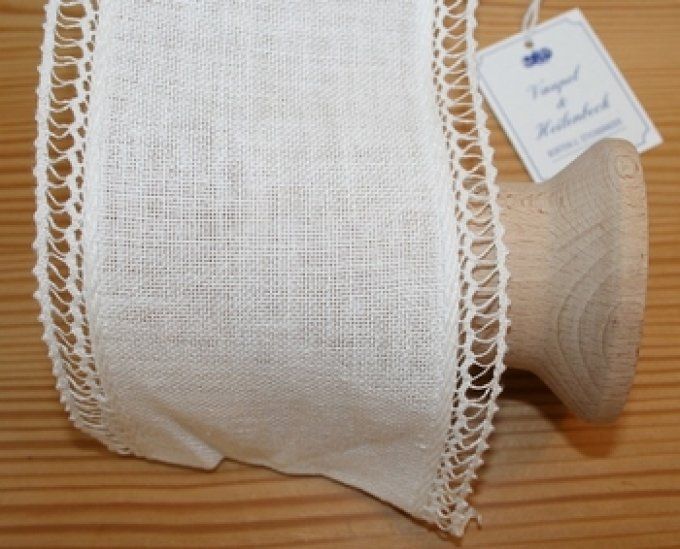 Bande à broder Vaupel bordure dentelle Blanc Cassé 10cm par 50 cm