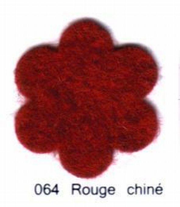  Feutrine Rouge Chiné CP064