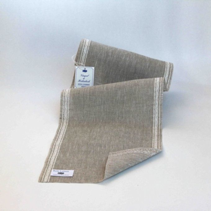 Bande à broder Vaupel 20 cm Coloris Naturel jacquard écru par 50 cm