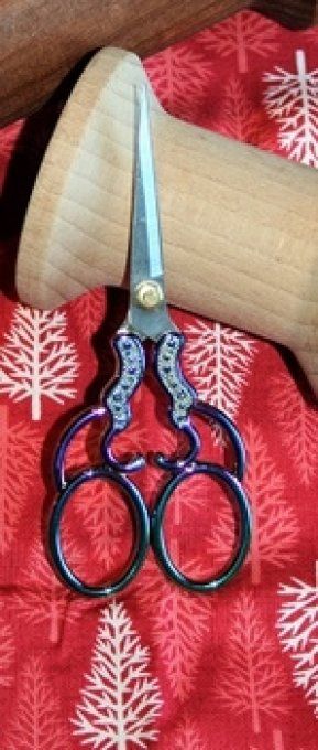 Ciseaux Résille Bleu Irisé