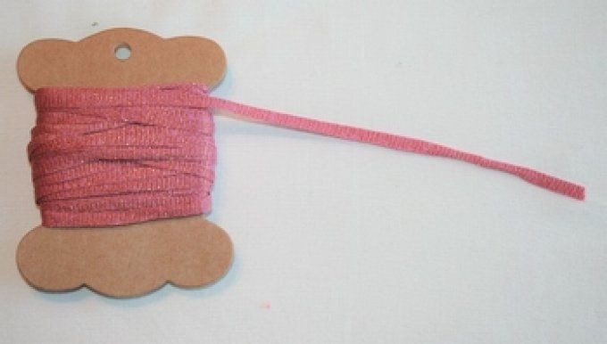 MAB 15 Lacet plat rose scintillant