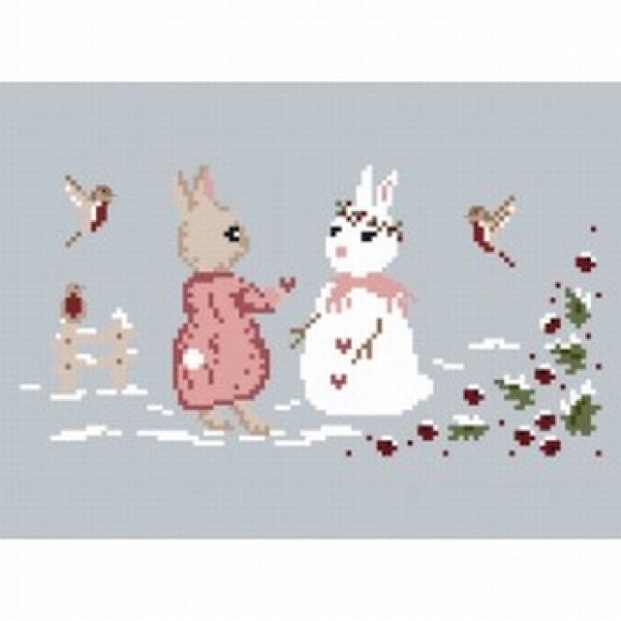 CE0214 Perline et le lapin de neige