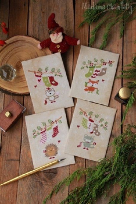 Mme Chantilly Christmas Postcards