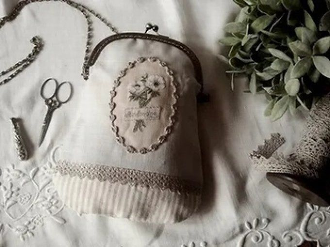 Sac au Bouquet d'Anémones, LE Lin d'Isabelle