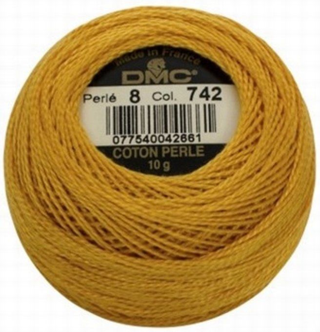 DMC Perlé Bobine n°8 coloris 742