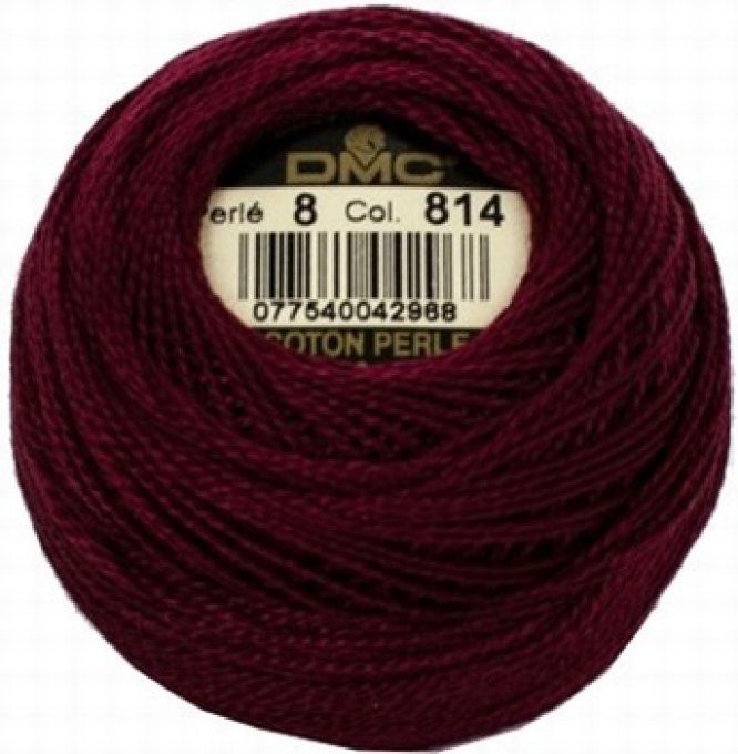 DMC Perlé Bobine n°8 coloris 814