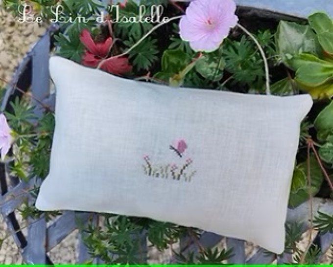 Coussin Hérisson 'Je suis dans le jardin' Le Lin d'Isabelle