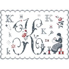CE0096K Fleur de lettre K