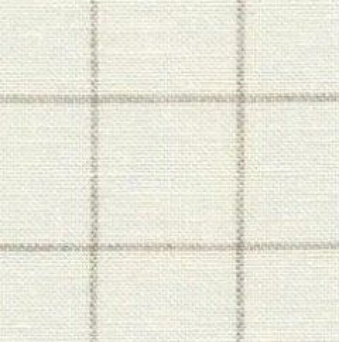 Belfast 12.6 fils Fond écru carrés gris 50x70cm