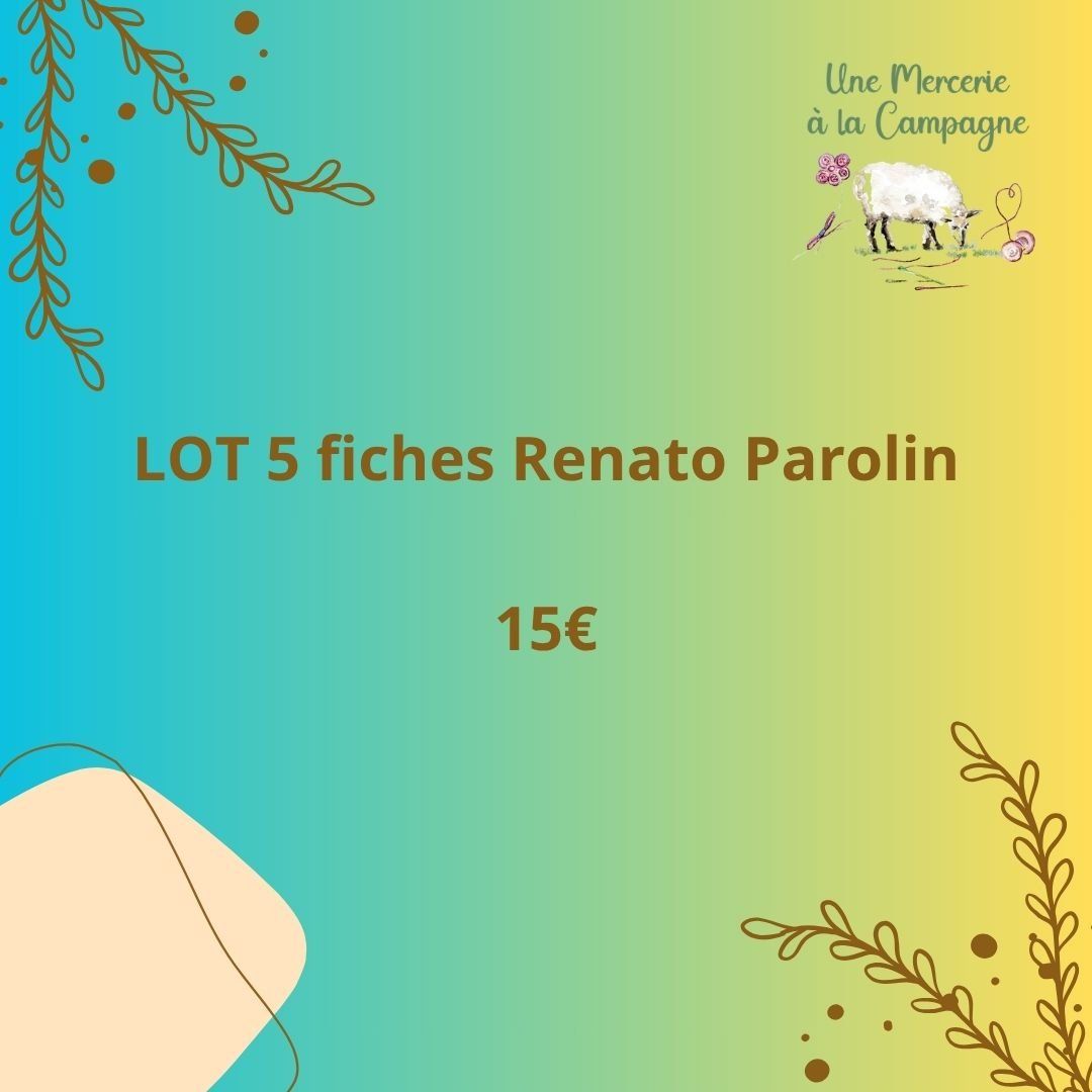 Lot 5 fiches Renato Parolin