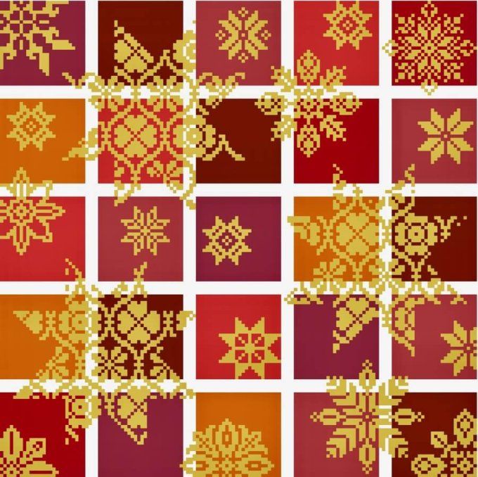 Die Farben der Weihnacht, Werckstatt für historische Stickmuster
