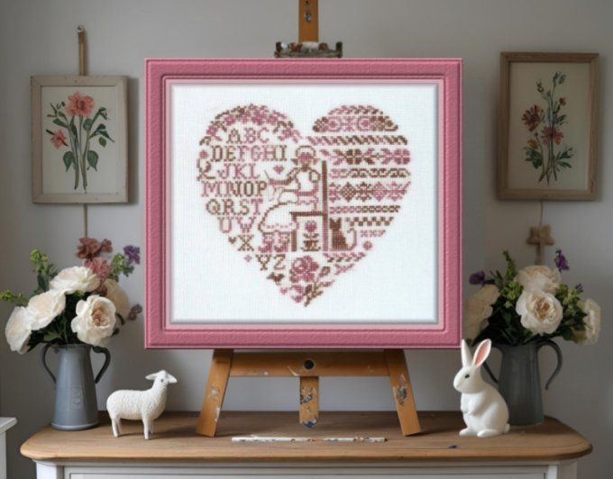 Jardin Privé Coeur de brodeuse FT15