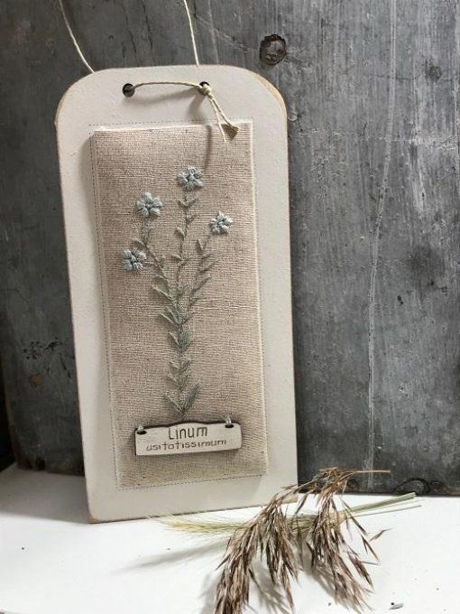 Kit de broderie Planche Botanique Fleur de lin The Bee Company