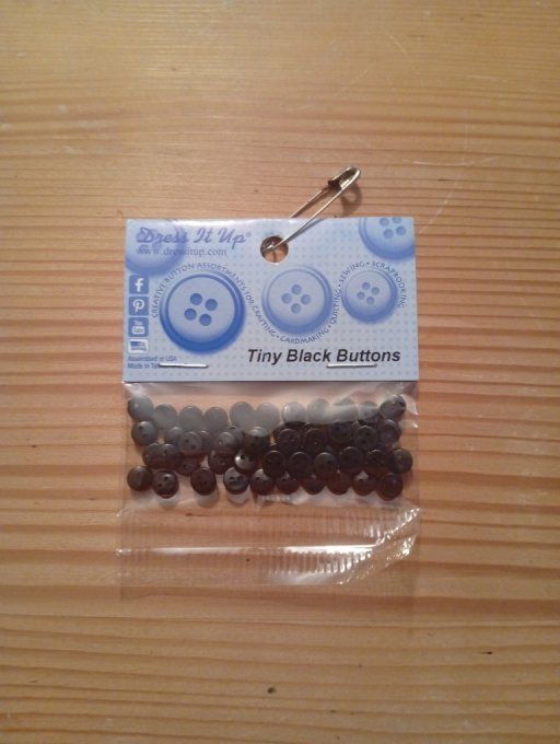 Dress ti up Tiny Black Buttons