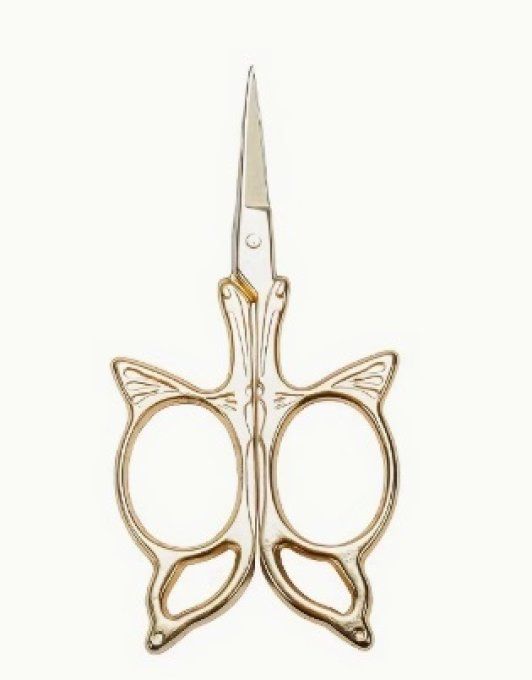 Ciseaux papillon doré
