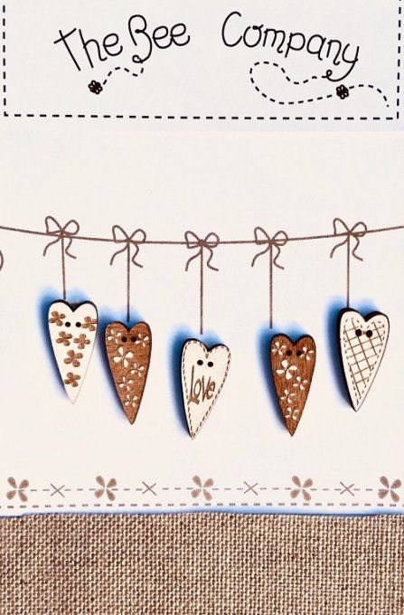 5 coeurs beige Love The Bee Company
