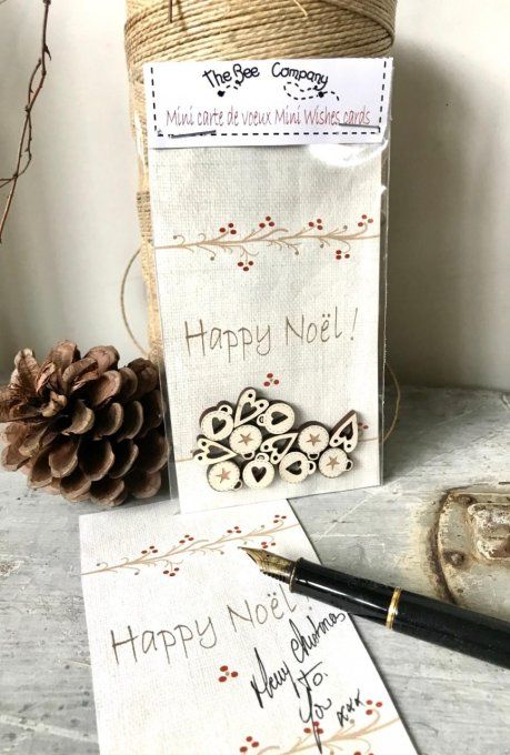 Boutons Happy Noël Beige The Bee Company