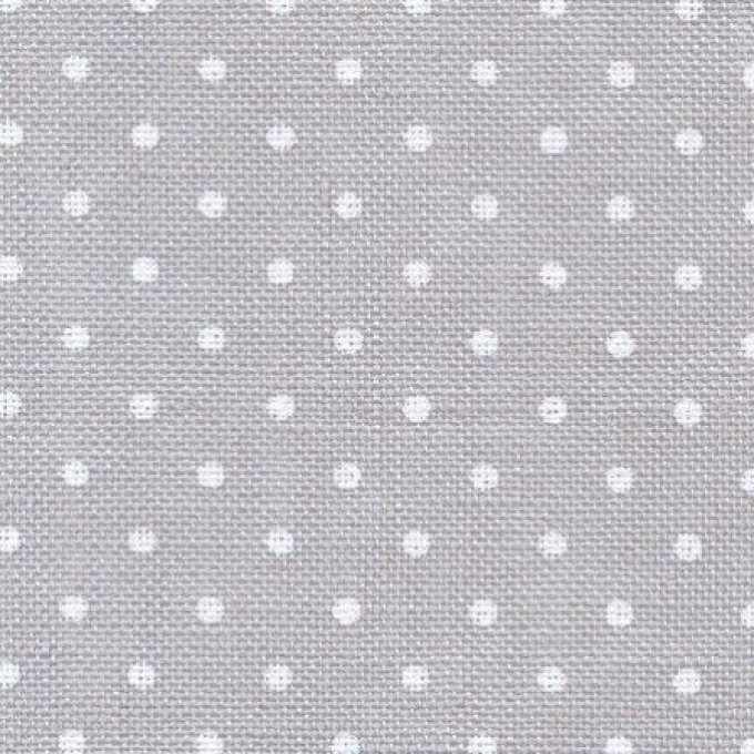 Aïda 8 points/cm Gris à pois blancs réf 3189 40x110 cm