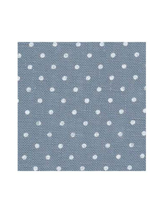 Belfast 12.6 fils Blau/gris pois blanc 55x70cm