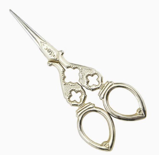 Ciseaux vitrail doré
