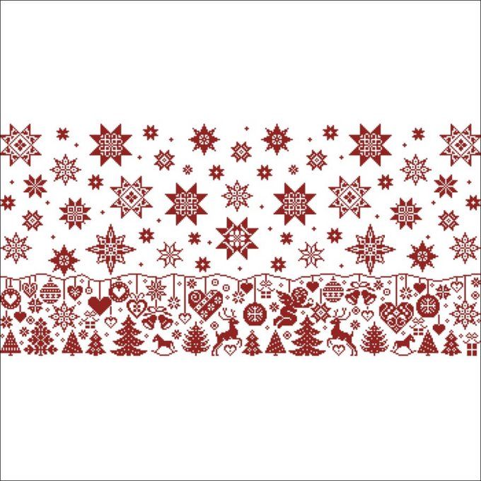 Weihnachten inm Tannenwald, Werckstatt für historische Stickmuster